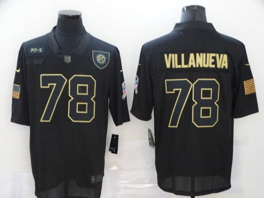 Men's Pittsburgh Steelers Alejandro Villanueva #78 Black Game Player jersey