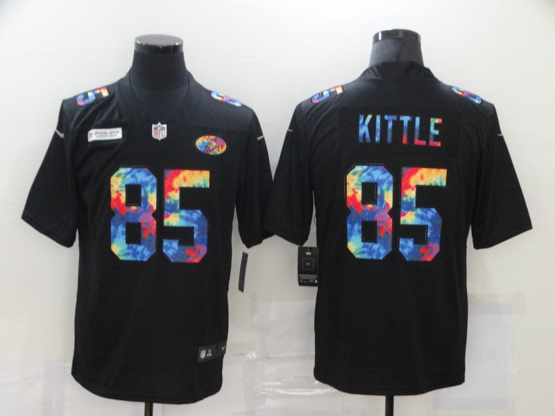 Men's San Francisco 49ers George Kittle #85 Black Authentic Game jersey