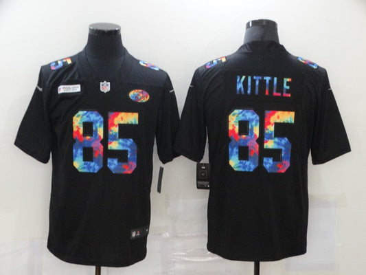 Men's San Francisco 49ers George Kittle #85 Black Authentic Game jersey