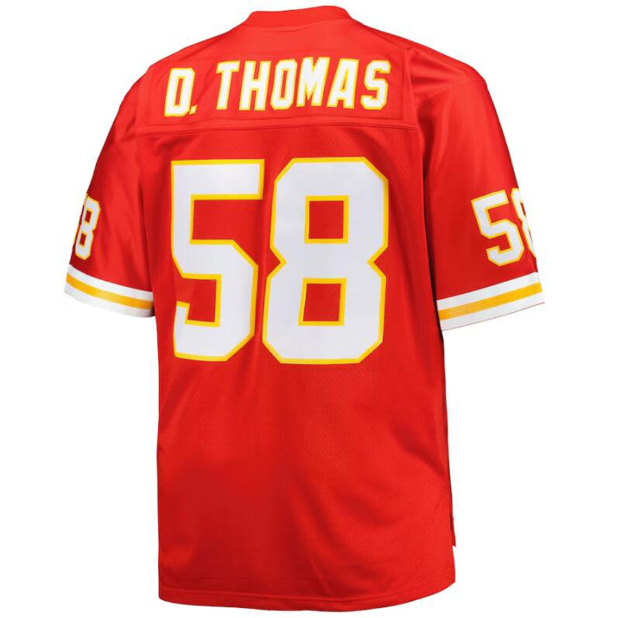 KC.Chiefs #58 Derrick Thomas Mitchell & Ness Red Big & Tall 1994 Retired Player Replica Jersey