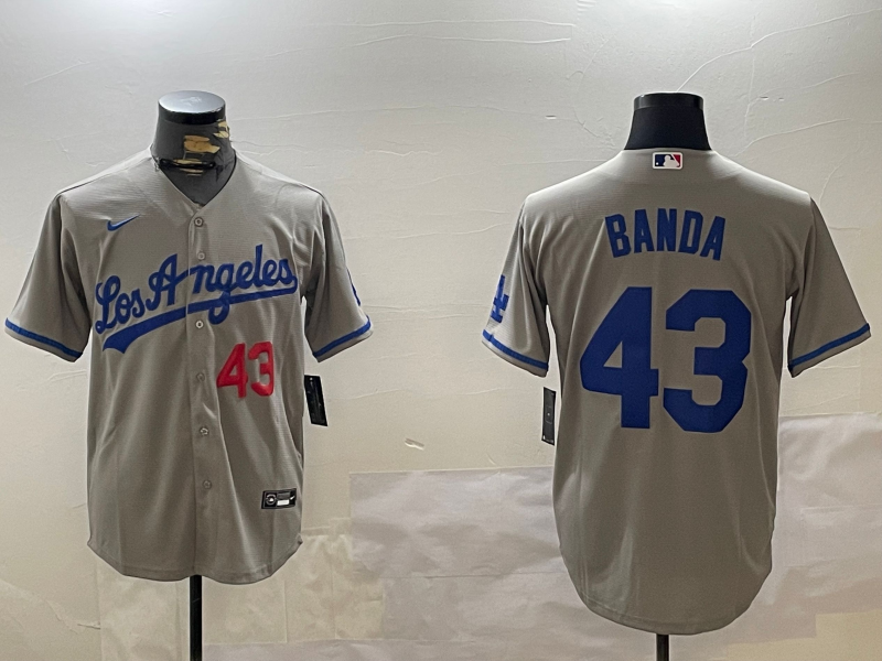 Men's Los Angeles Dodgers Anthony Banda #43 Gray Player jersey