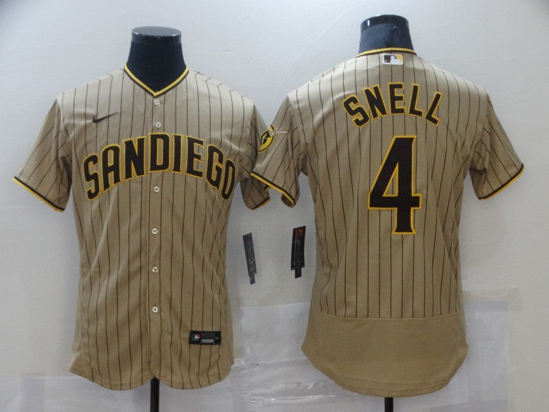 Men's San Diego Padres Wil Myers #4 Khaki Player Stitched jersey
