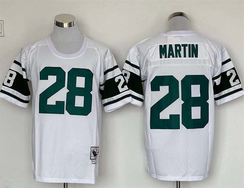 Men's New York Jets Curtis Martin Mitchell & Ness White Legacy Replica jersey