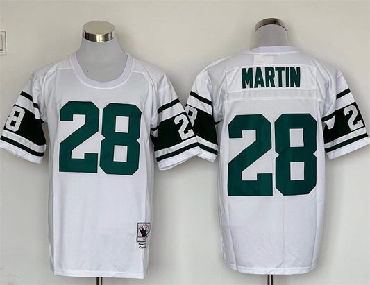 Men's New York Jets Curtis Martin Mitchell & Ness White Legacy Replica jersey
