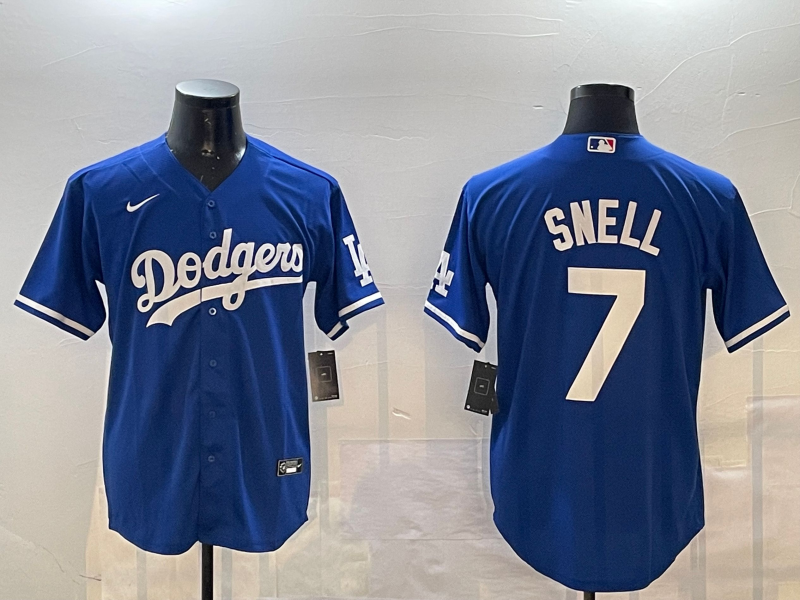 Men's Los Angeles Dodgers Blake Snell #7 Royal Replica Player jersey