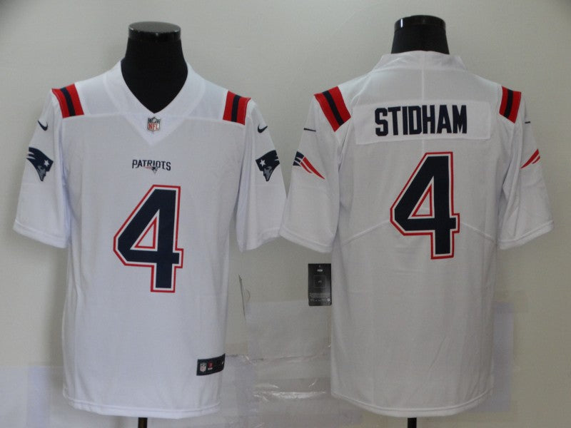 Men's New England Patriots Jarrett Stidham #4 White Game jersey