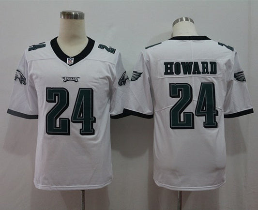 Men's Philadelphia Eagles Jordan Howard #24 White Game jersey
