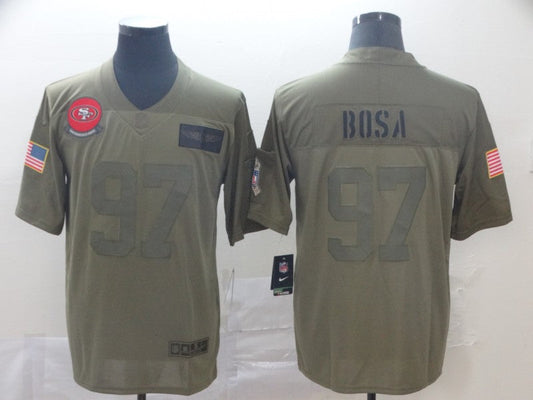 Men's San Francisco 49ers Nick Bosa #97 Brown Authentic Game jersey