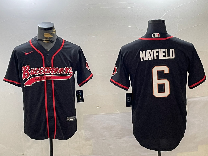 Men's Tampa Bay Buccaneers Baker Mayfield #6 Black Team Game jersey