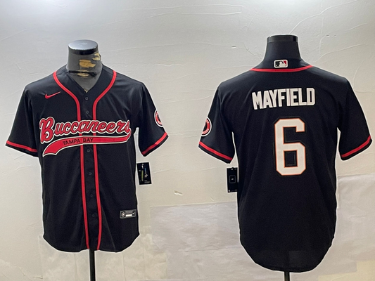 Men's Tampa Bay Buccaneers Baker Mayfield #6 Black Team Game jersey