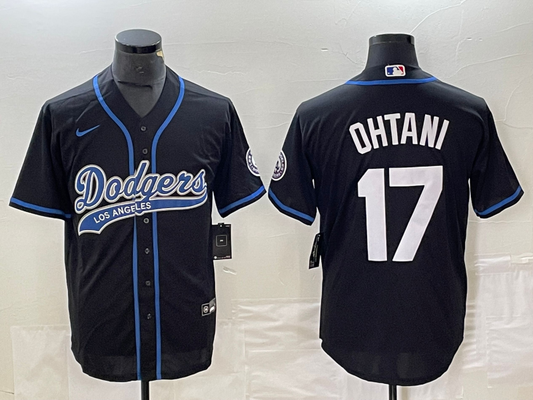 Men's Los Angeles Dodgers Shohei Ohtani #17 Black Player jersey Joint Edition