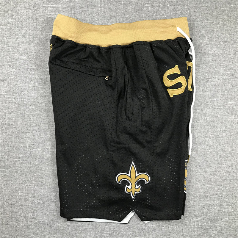 Men's New Orleans Saints Black Pocket Shorts1