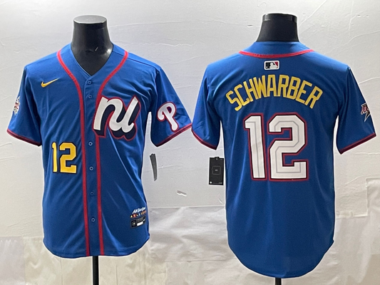 Men's National League Kyle Schwarber #12 Blue 2025 All-Star Edition Limited Player Jersey