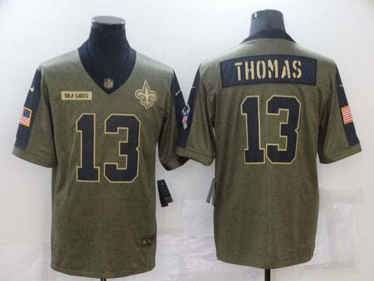 Men's New Orleans Saints Michael Thomas #13 Brown Game Player jersey