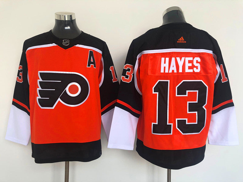 Men's Philadelphia Flyers Kevin Hayes #13 Orange Player Game jersey