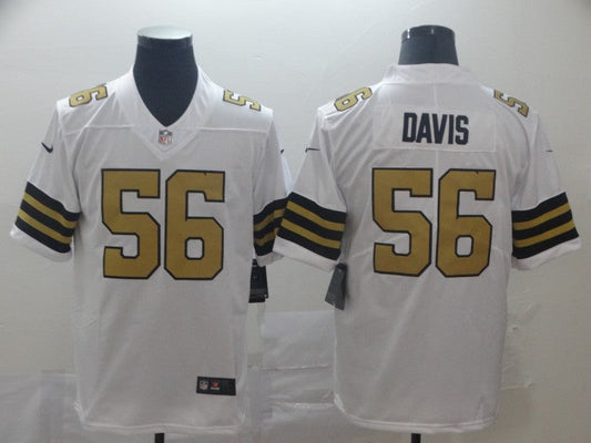 Men's New Orleans Saints Demario Davis #56 White Player Game jersey