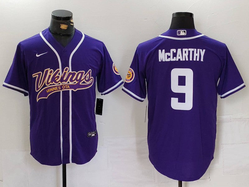 Men's Minnesota Vikings J.J. McCarthy #9 Purple Game jersey