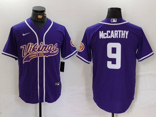 Men's Minnesota Vikings J.J. McCarthy #9 Purple Game jersey