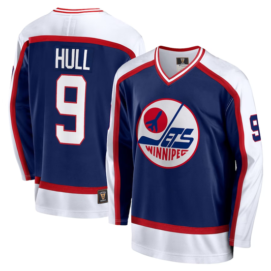 Men's Winnipeg Jets Bobby Hull #9 Blue Player Game jersey