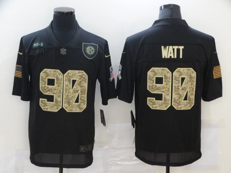 Men's Pittsburgh Steelers T.J. Watt #90 Black Game jersey