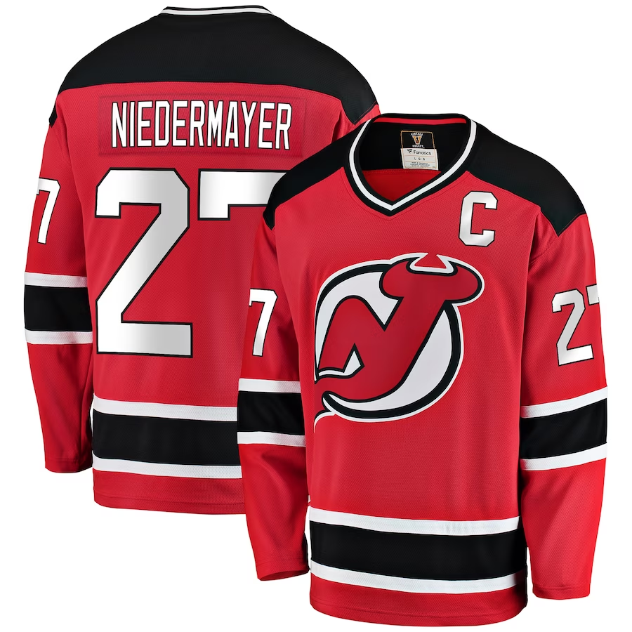 Men's New jersey Devils Scott Niedermayer #27 Red Player Game jersey