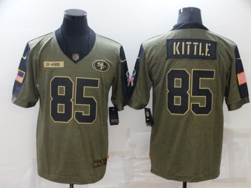 Men's San Francisco 49ers George Kittle #85 Brown Player Game jersey