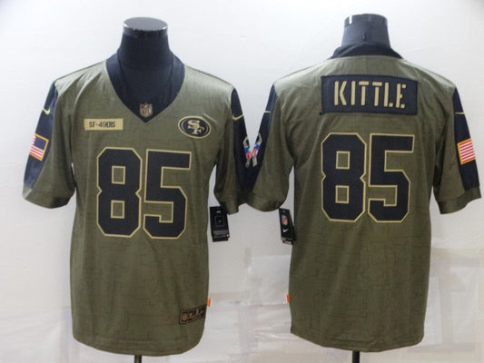 Men's San Francisco 49ers George Kittle #85 Brown Player Game jersey