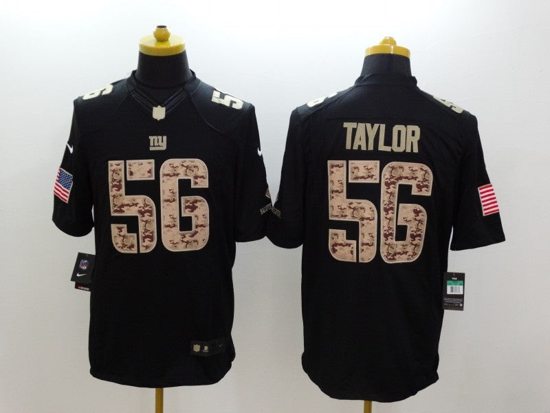 Men's New York Giants Lawrence Taylor #56 Black Game Player jersey