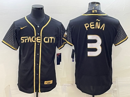 Men's Houston Astros Jeremy Pena #3 Black City Connect Replica Player jersey