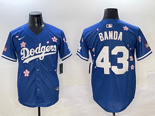 Men's Los Angeles Dodgers Anthony Banda #43 Royal Game jersey