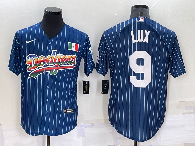 Men's Los Angeles Dodgers Gavin Lux #9 Blue Stitched jersey