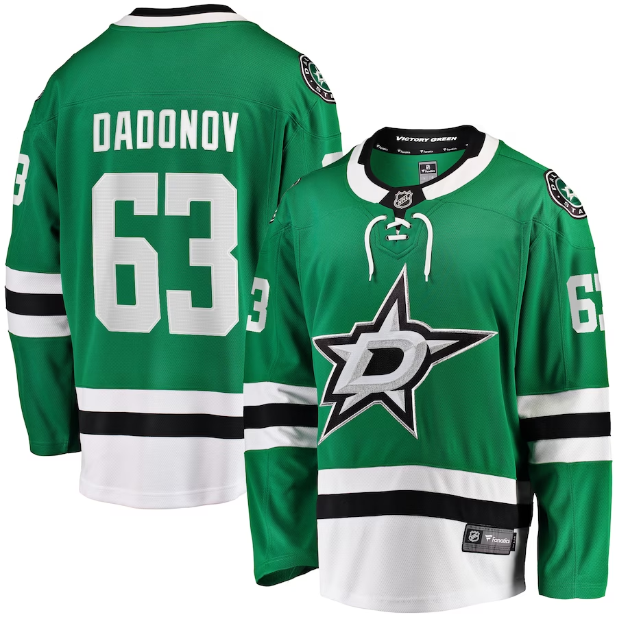 Men's Dallas Stars Evgenii Dadonov #63 Green Home Breakaway jersey