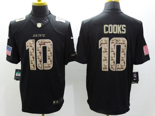 Men's New Orleans Saints Brandin Cooks #10 Black Game Player jersey
