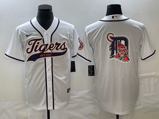 Men's Detroit Tigers White Replica jersey Joint Edition