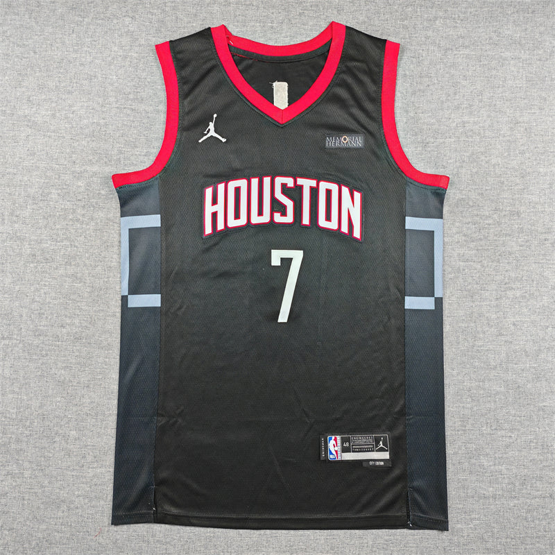 Men's Houston Rockets Kevin Durant #7 Black Swingman Player Jersey - Statement Edition