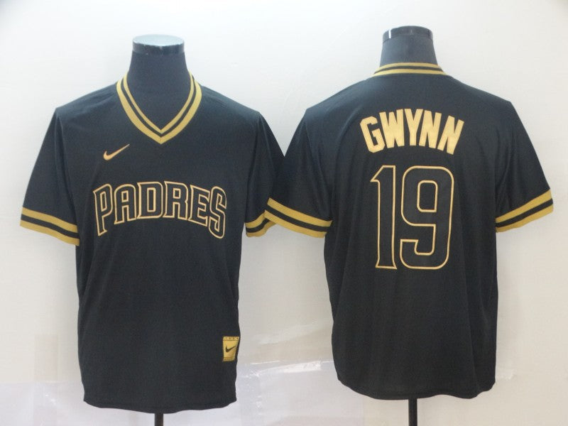Men's San Diego Padres Tony Gwynn #19 Black Player jersey