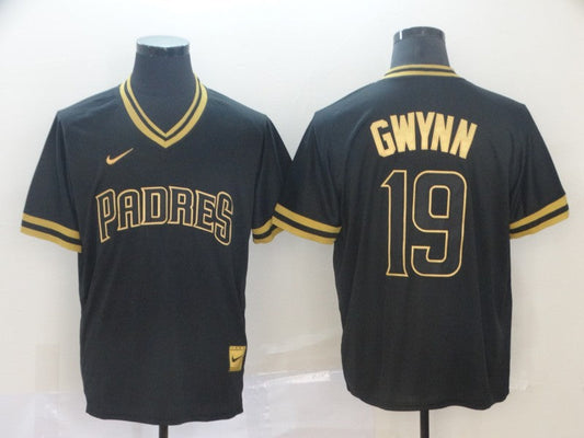 Men's San Diego Padres Tony Gwynn #19 Black Player jersey