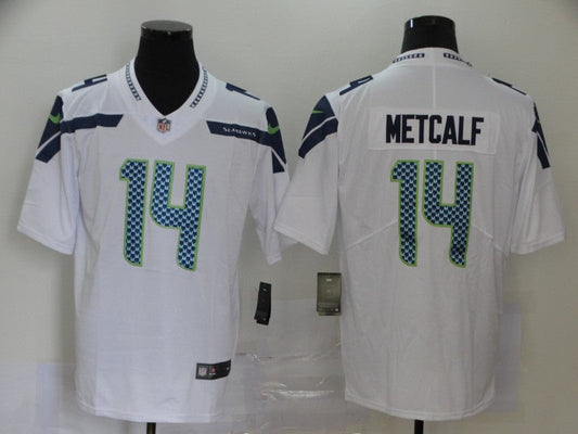 Men's Seattle Seahawks DK Metcalf #14 White Game jersey
