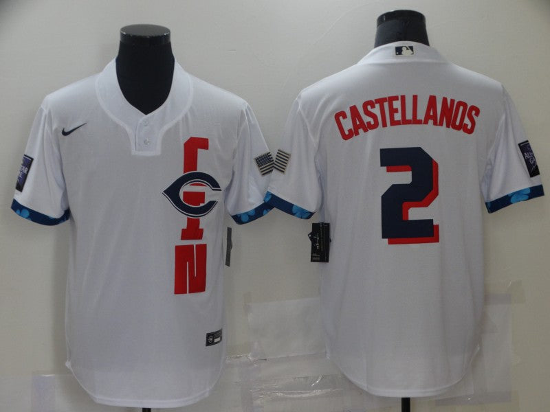 Men's Cincinnati Reds Nicholas Castellanos #2 White Replica Baseball jersey