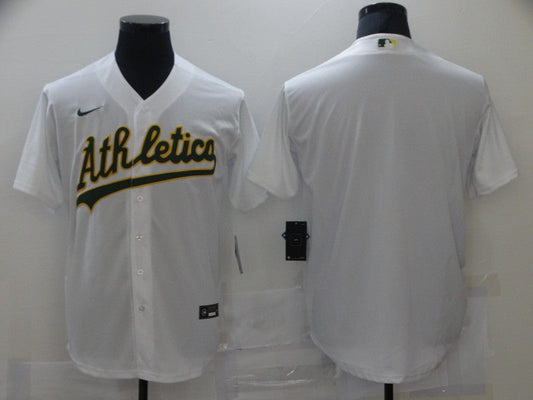 Men's Oakland Athletics White Home Replica Blank jersey