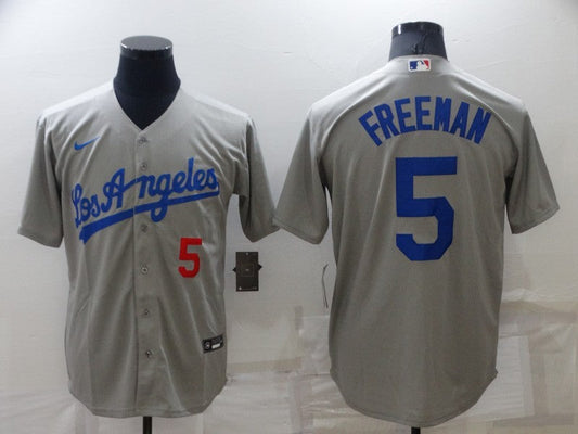 Men's Los Angeles Dodgers Freddie Freeman #5 Gray Replica Player jersey