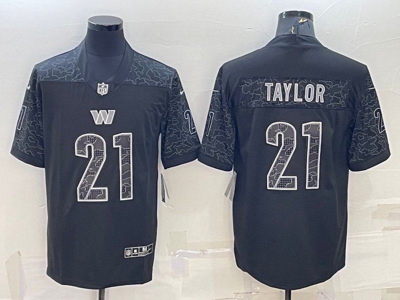 Men's Washington Commanders Sean Taylor #21 Black Retired Player RFLCTV Limited jersey
