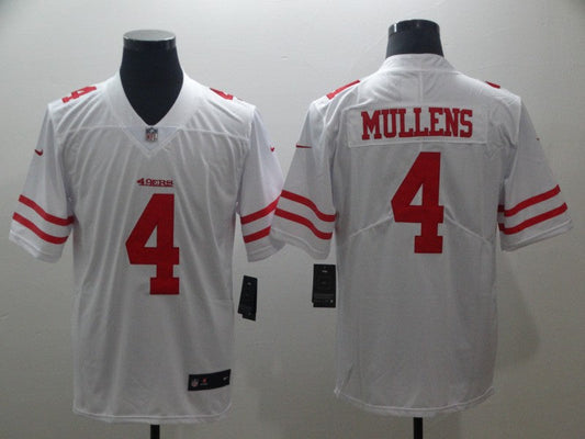 Men's San Francisco 49ers Nick Mullens #4 White Game jersey