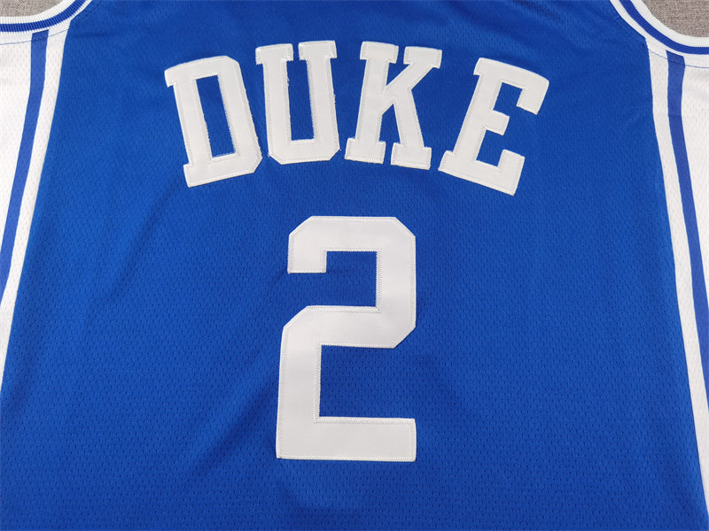 Men's Duke Blue Devils Cooper Flagg #2 Blue Replica Basketball Jersey