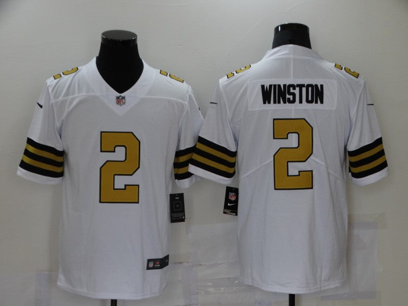 Men's New Orleans Saints Jameis Winston #2 White Alternate Game jersey