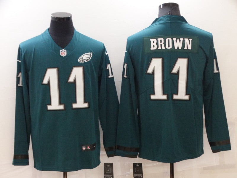 Men's Philadelphia Eagles A.J. Brown #11 Midnight Green Alternate Game jersey