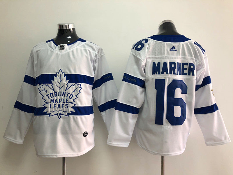 Men's Toronto Maple Leafs Mitch Marner #16 White Player jersey