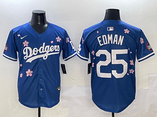 Men's Los Angeles Dodgers Tommy Edman #25 Royal Player Jersey