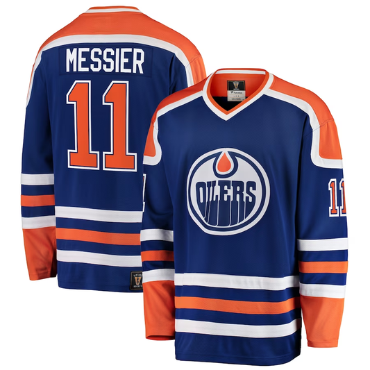 Men's Edmonton Oilers Mark Messier #11 Blue Breakaway Player jersey