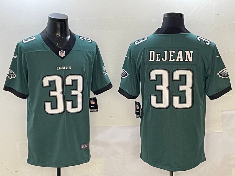 Men's Philadelphia Eagles Cooper DeJean #33 Midnight Green Game Player jersey